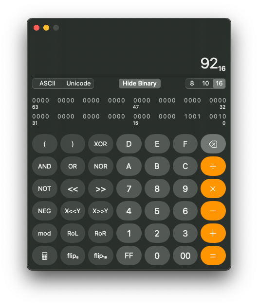 MacOs calculator