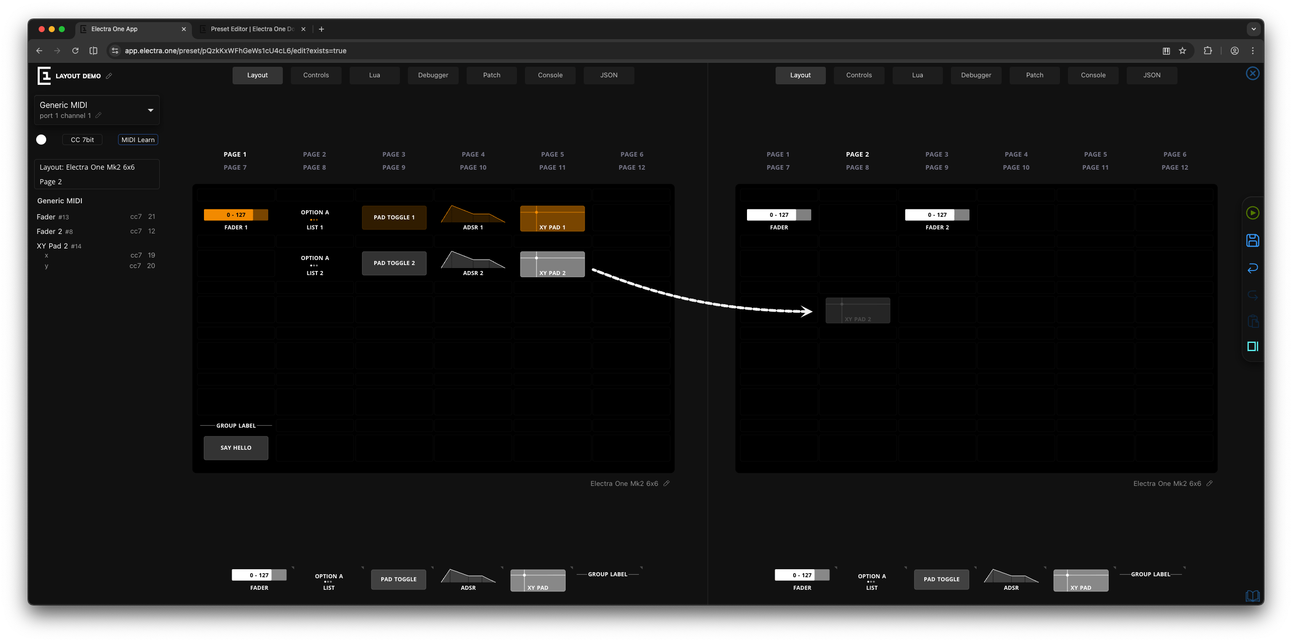 Drag and drop in the samelayout