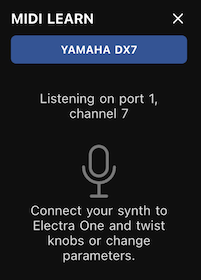 MIDI learn button