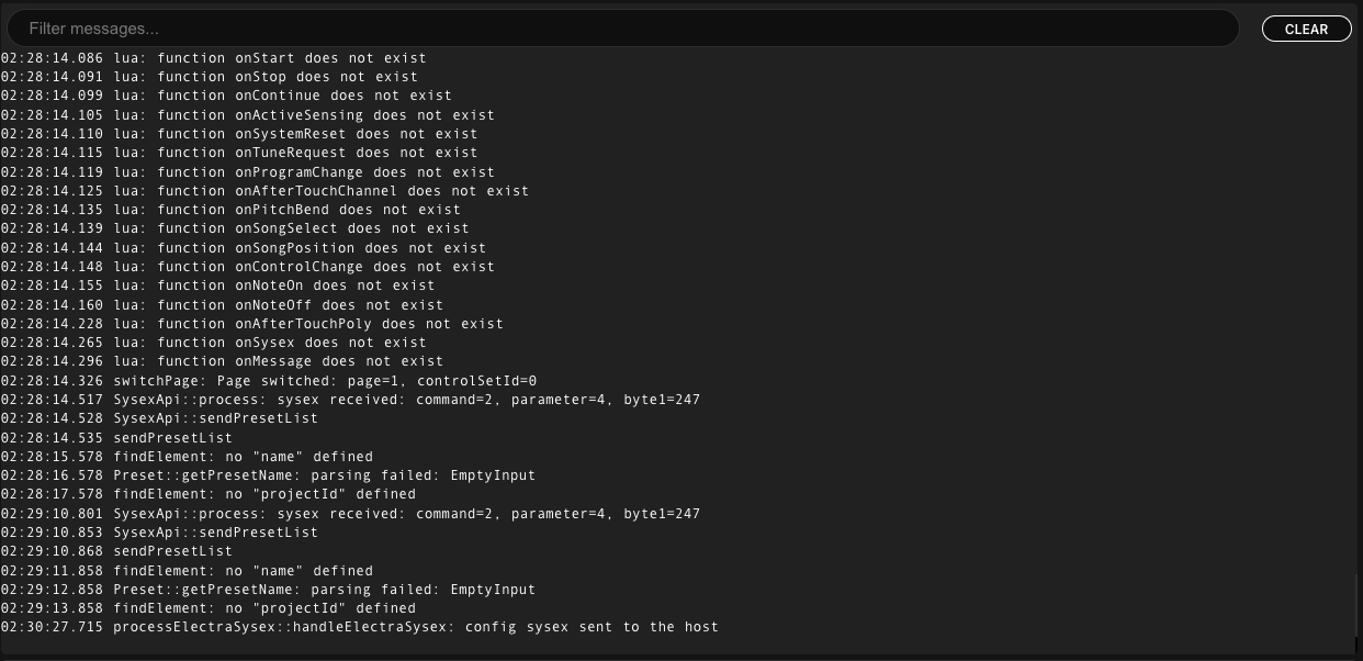 Lua debugger output