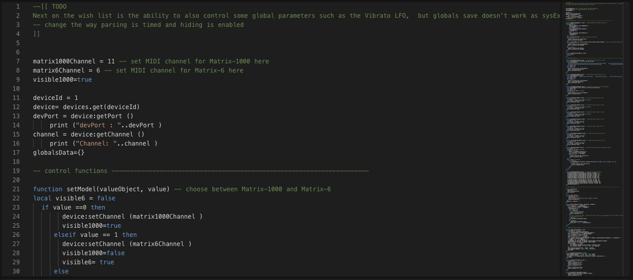 Lua editor detail