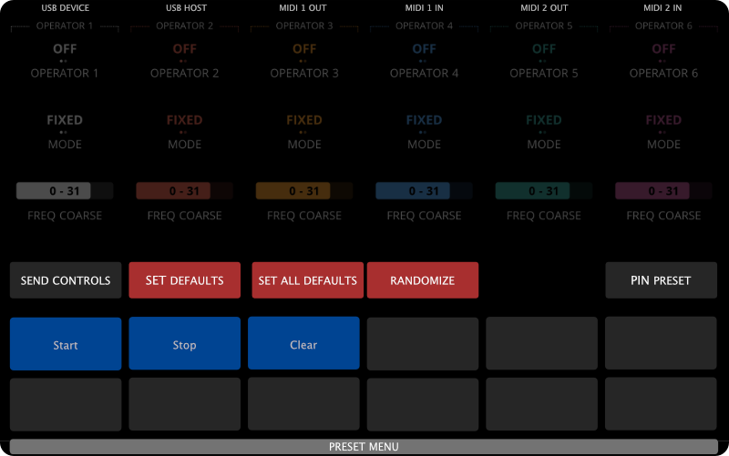 Preset Menu
