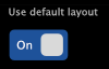 Use default layout