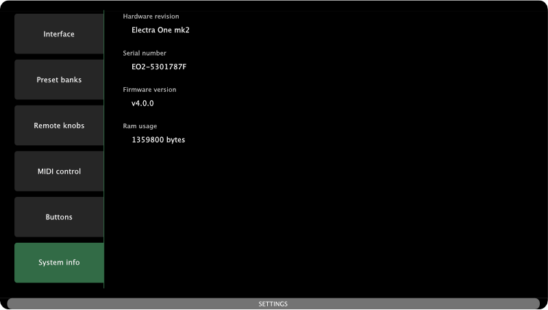 System info