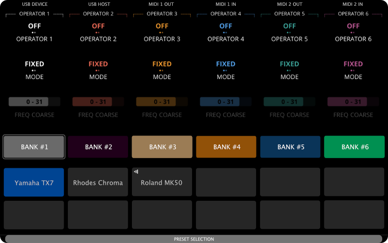Preset selection
